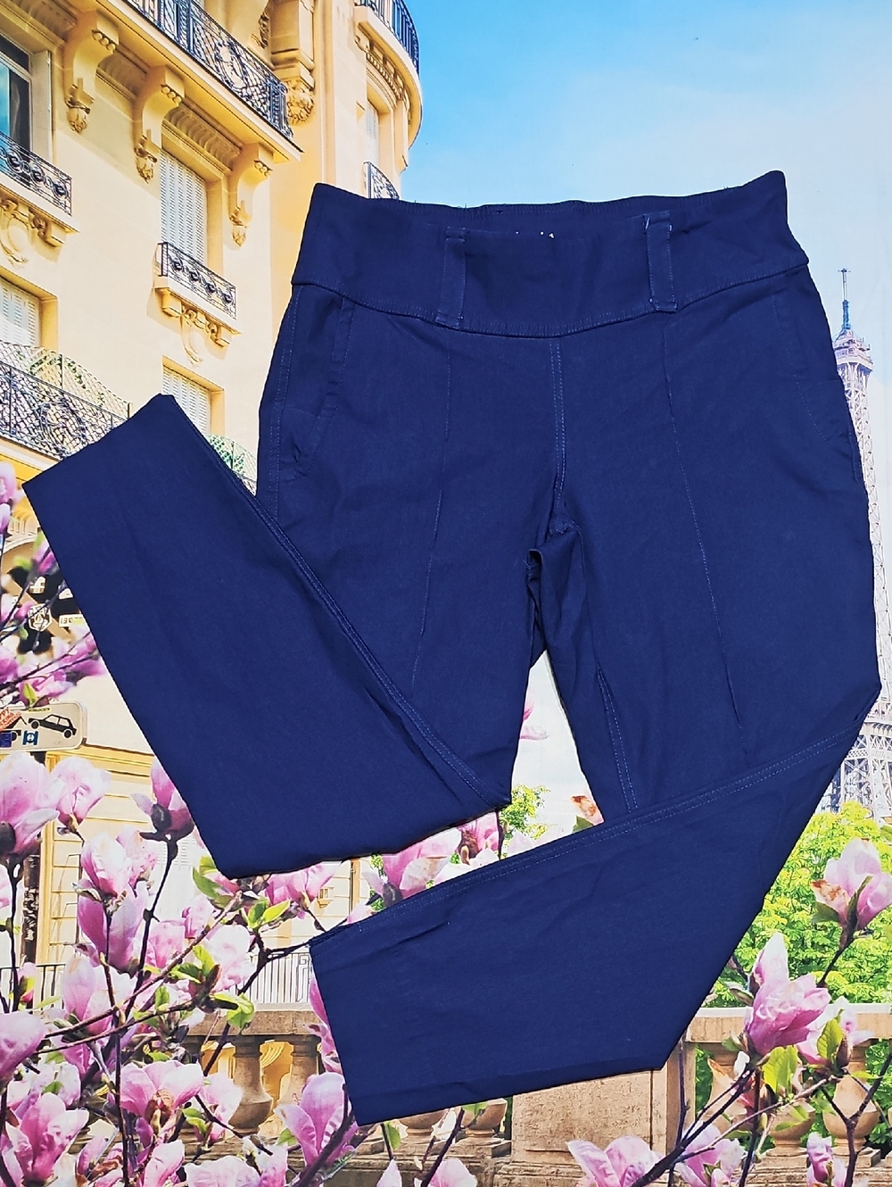 Jofit Crop Blue Ankle Pleated Pants Size‎ Small